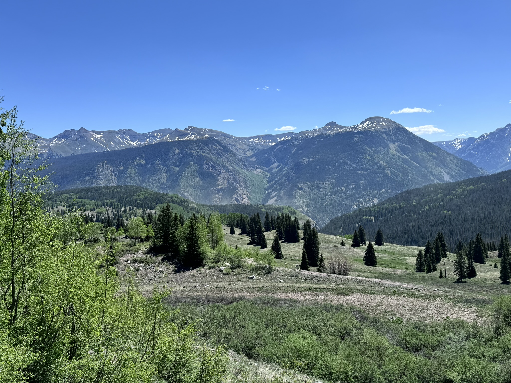 Forested Southwest Colorado mountains photographed during Bart’s visit